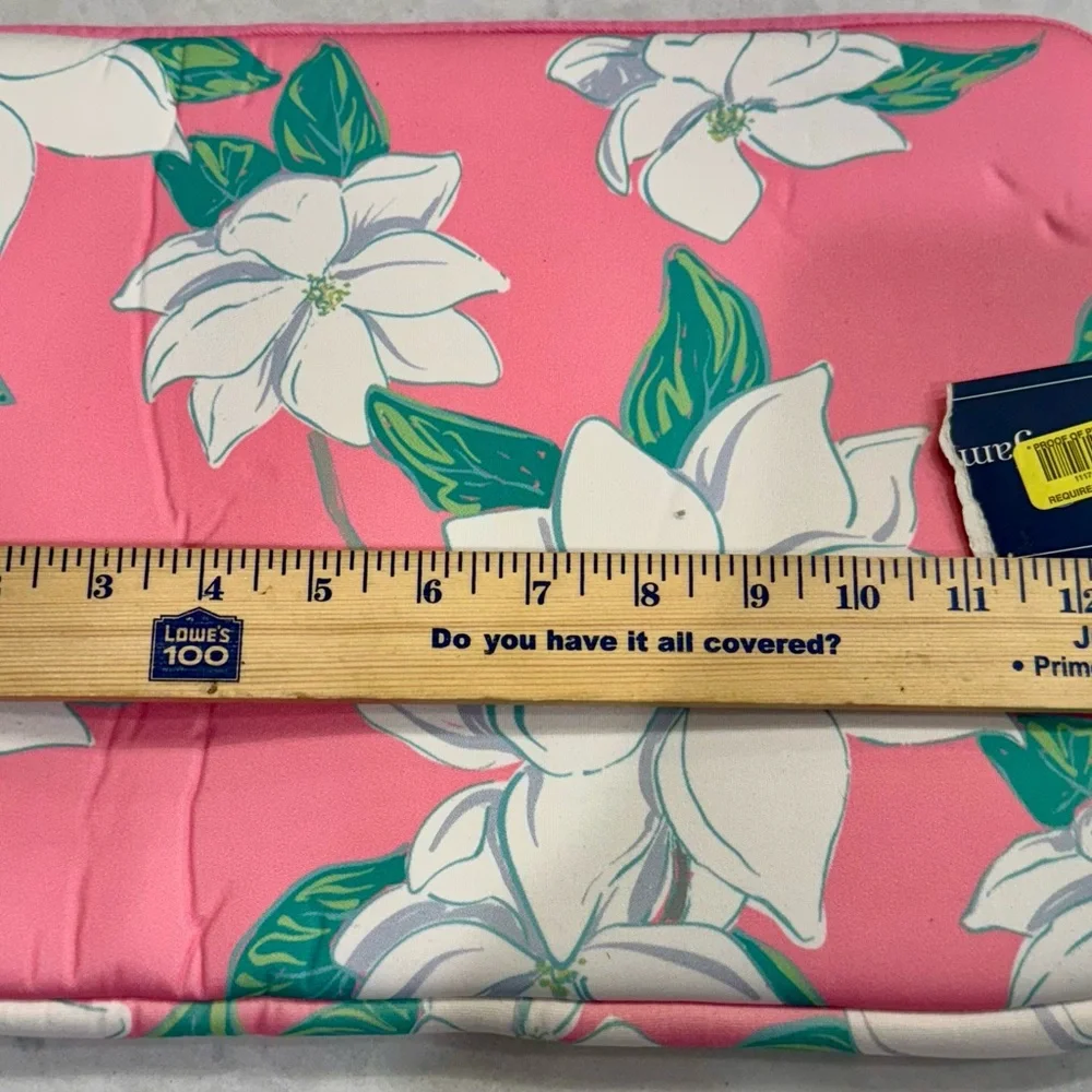 NWT Lauren James Laptop Notebook Tablet Sleeve 13x10 Padded Pink Floral Girly